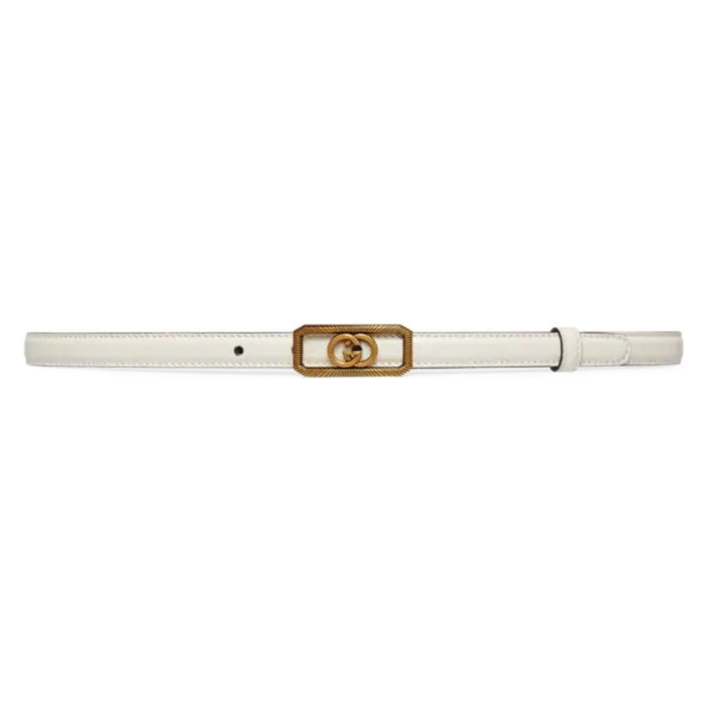 Gucci Thin Belt with Interlocking G Buckle - 90cm